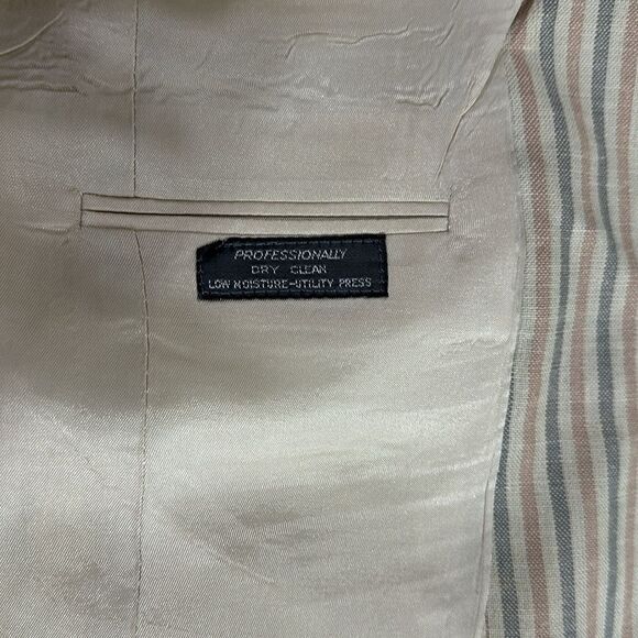 Pierre Cardin Vintage Striped Single Breasted Blazer Jacket Size M - Picture 10 of 11